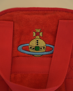 Vivienne Westwood 1990's Red Chenille Orb Bowling Bag