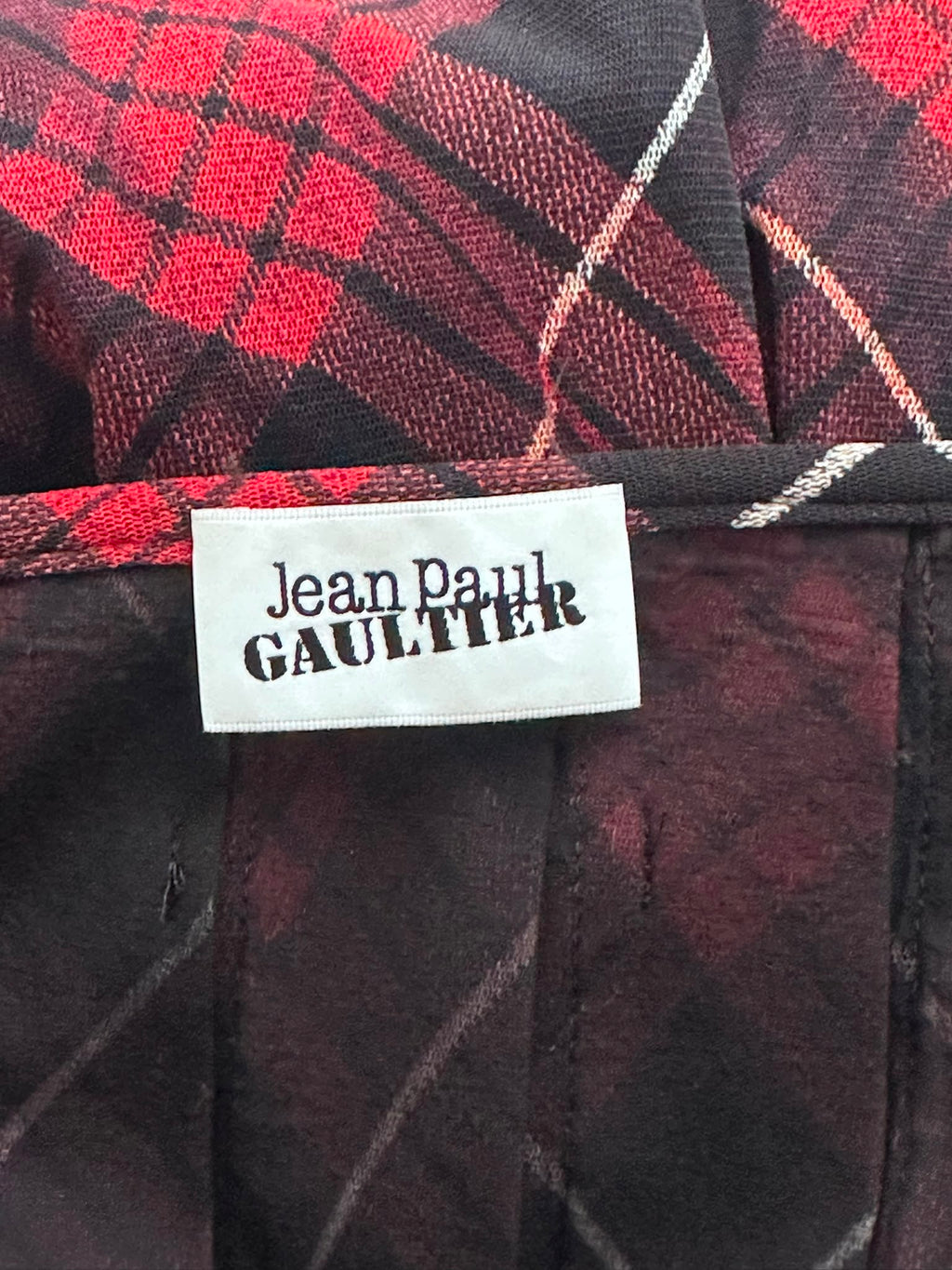 Jean Paul Gaultier 2-Piece Tartan Plaid Mesh Kilt Set