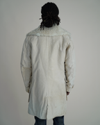 Vintage 1940s Örebro Swedish Military-Style “Livpäls” Canvas Sheepskin Parka