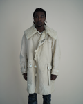 Vintage 1940s Örebro Swedish Military-Style “Livpäls” Canvas Sheepskin Parka