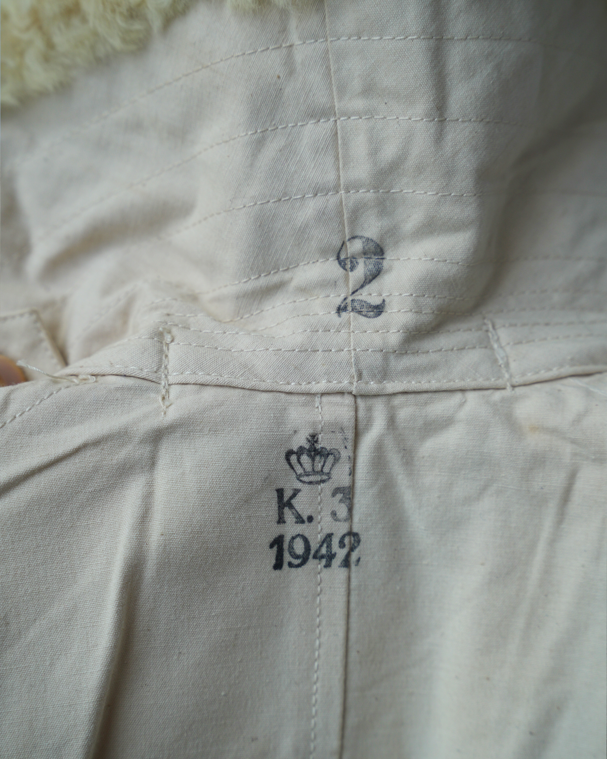 1940s Swedish Army m/1913 “Livpäls” Sheepskin-Lined Winter Coat