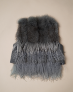 Yigal Azrouël Tiered Mixed Fur & Ostrich Feather Vest