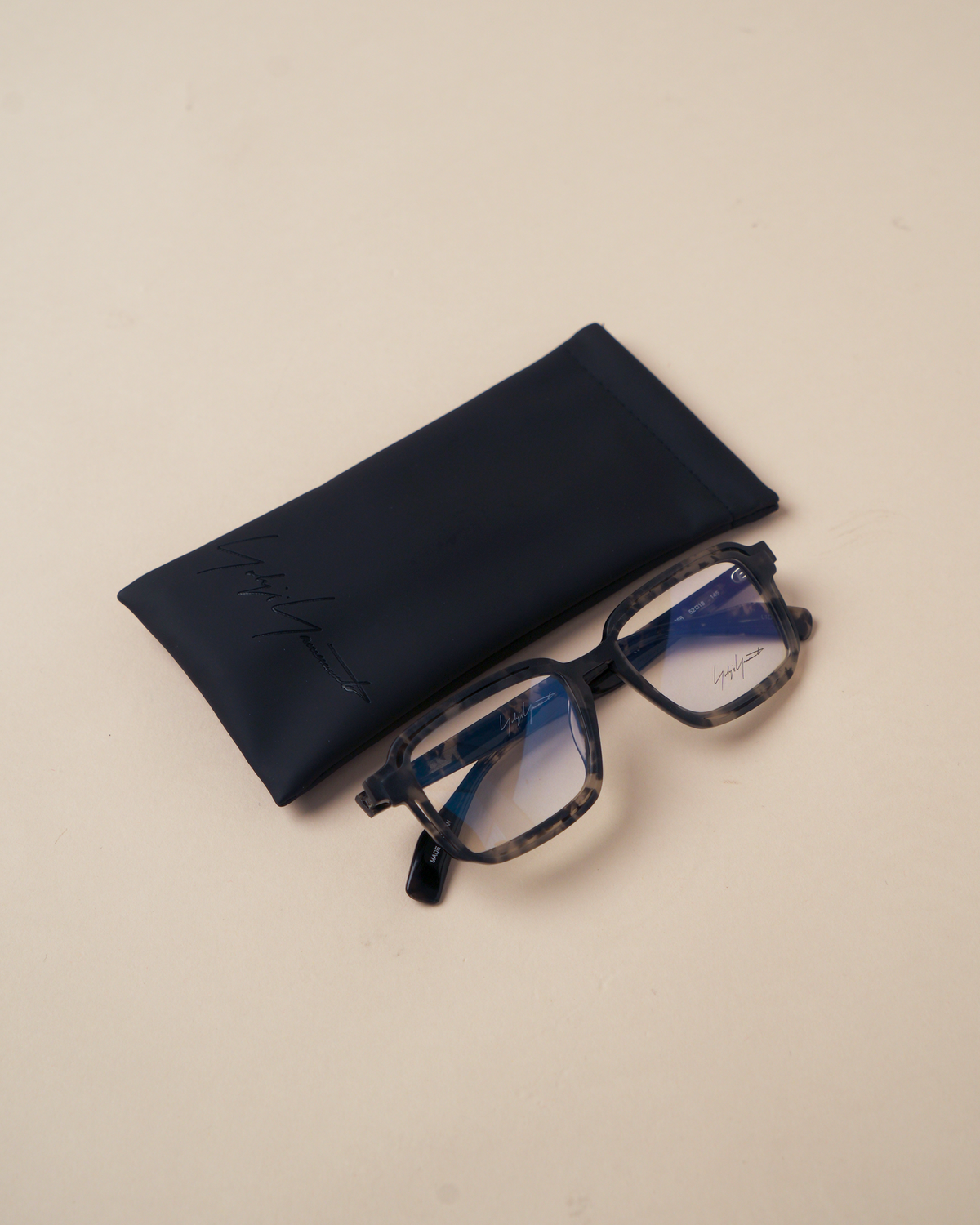 Yohji Yamamoto Sculpted Rectangular Optical Frames