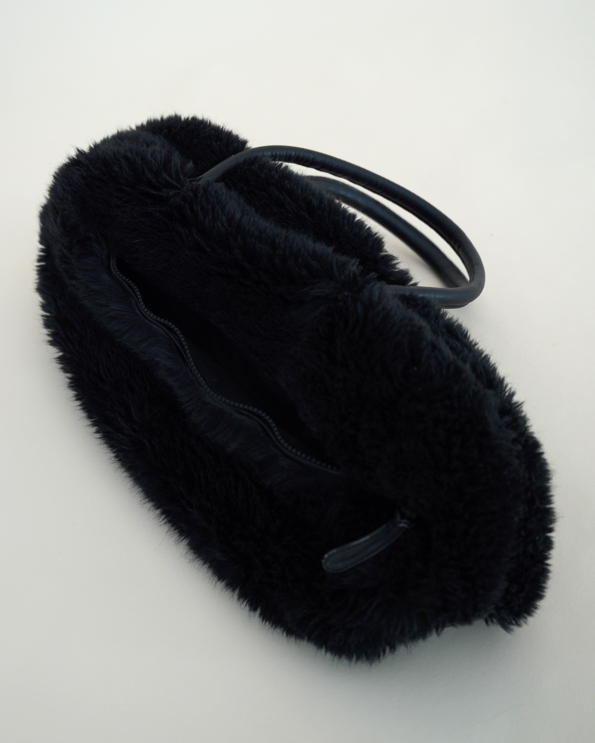 Y's by Yohji Yamamoto Faux-Fur Bowler Bag