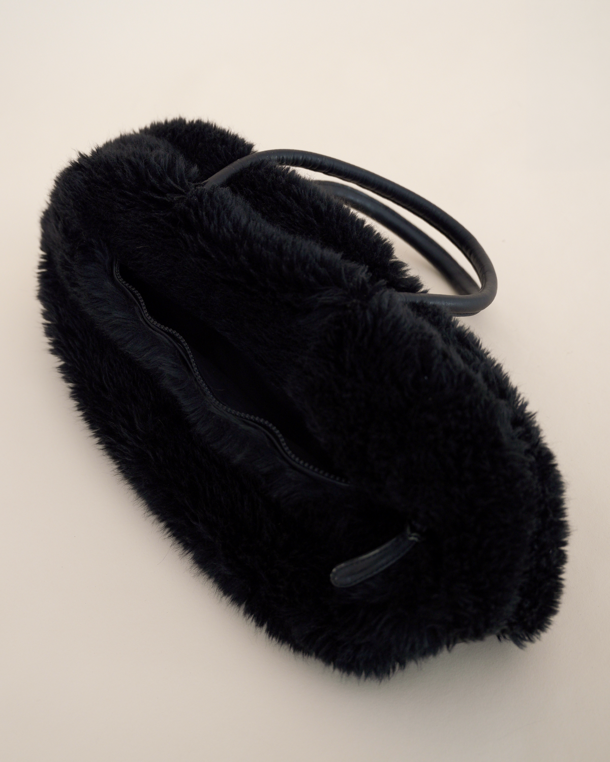 Y's by Yohji Yamamoto Faux-Fur Bowler Bag