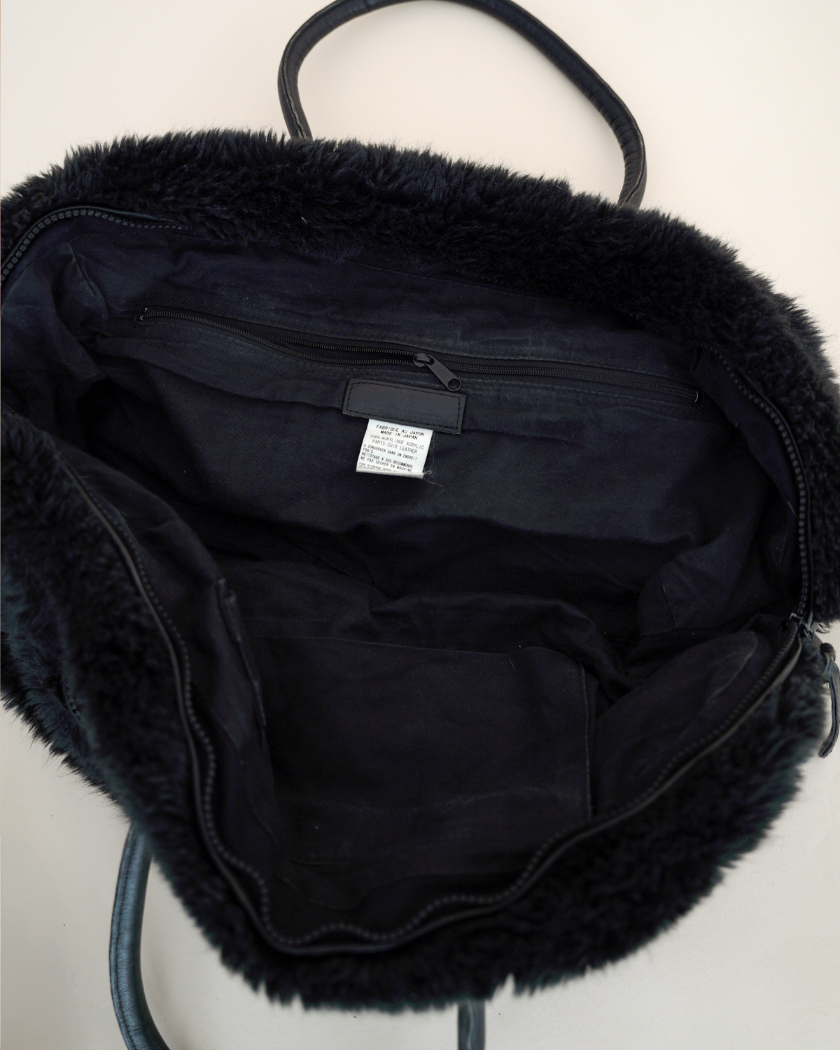 Y's by Yohji Yamamoto Faux-Fur Bowler Bag