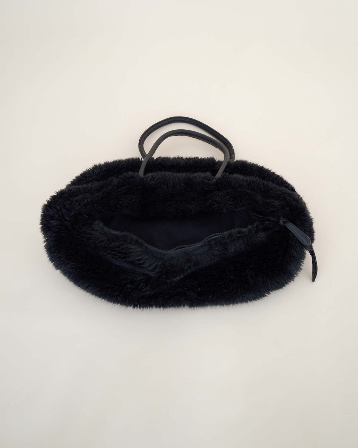 Y's by Yohji Yamamoto Faux-Fur Bowler Bag