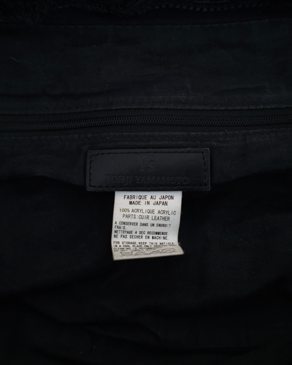 Y's by Yohji Yamamoto Faux-Fur Bowler Bag