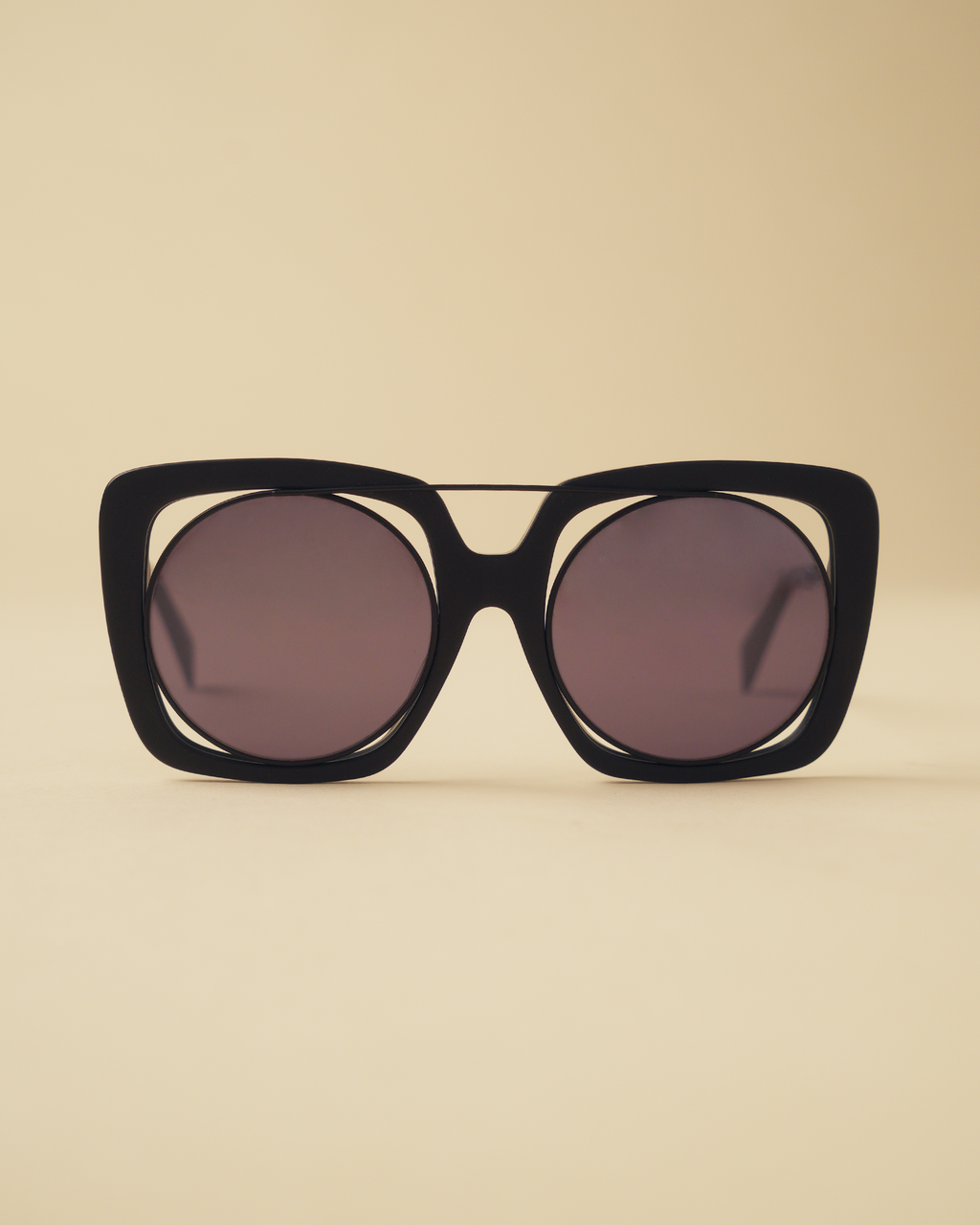 Yohji Yamamoto Double Frame Wire-Suspended Sunglasses