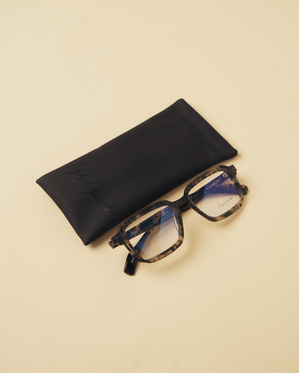 Yohji Yamamoto Sculpted Rectangular Optical Frames