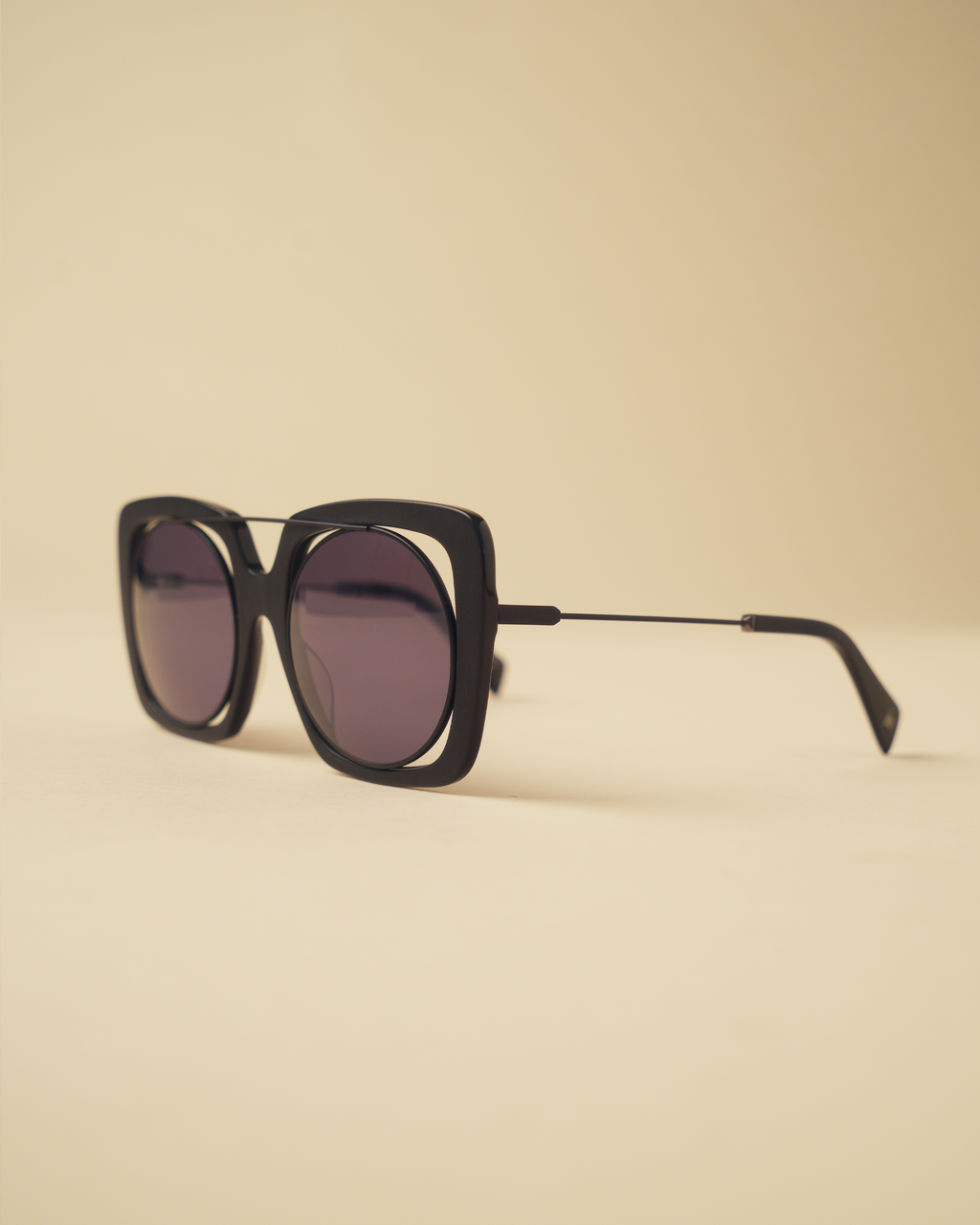 Yohji Yamamoto Double Frame Wire-Suspended Sunglasses