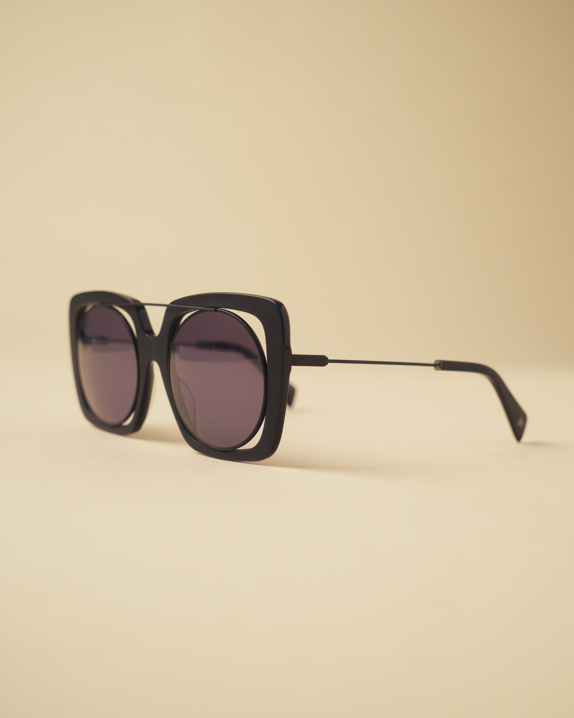 Yohji Yamamoto Double Frame Wire-Suspended Sunglasses
