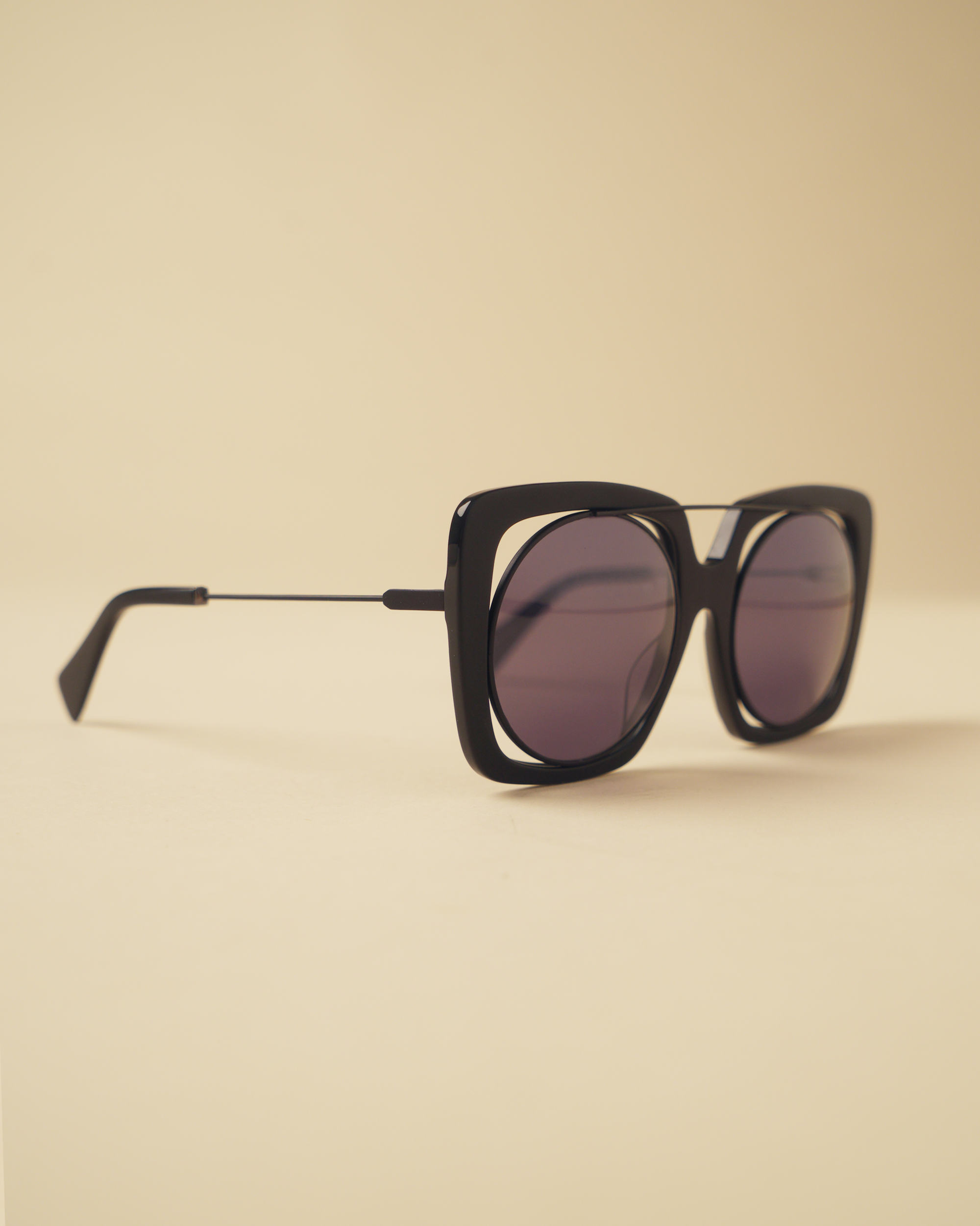 Yohji Yamamoto Double Frame Wire-Suspended Sunglasses