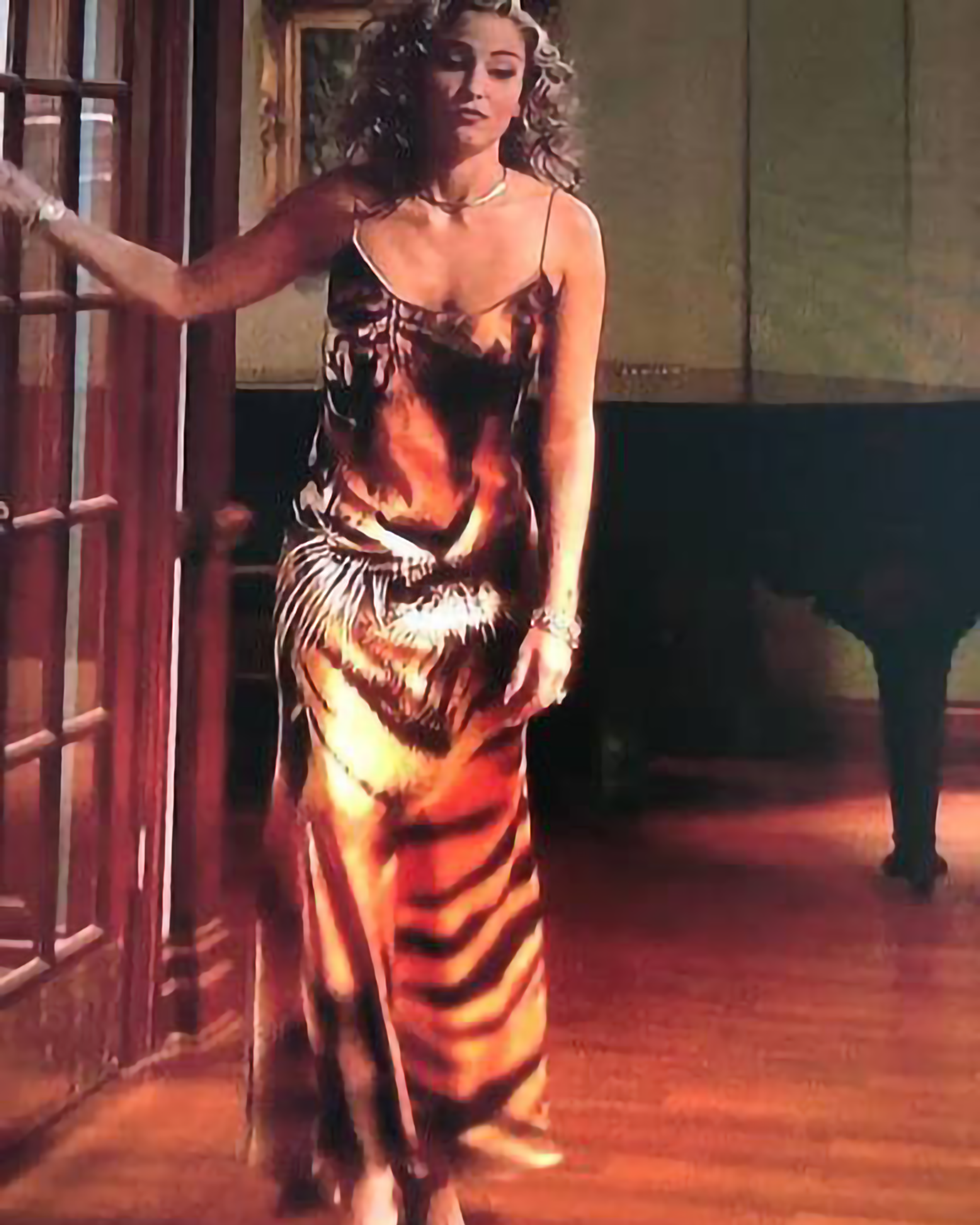 Roberto Cavalli tiger print midi dress